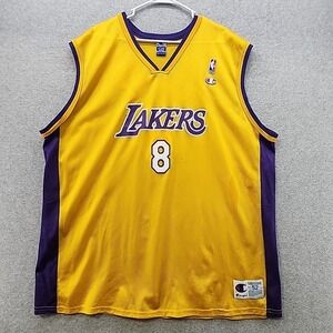 Lakers Kobe Bryant Jersey Mens XL Champion NBA Basketball Gold Size 52